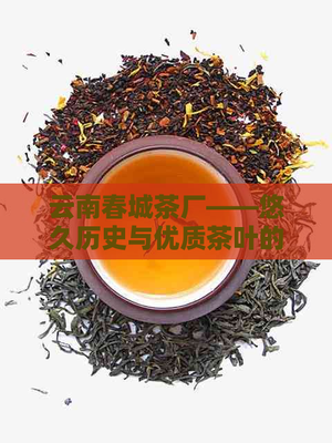 云南春城茶厂--悠久历史与优质茶叶的代表